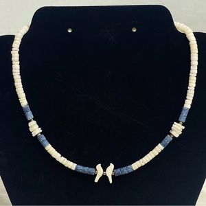 Vintage shell bird necklace
